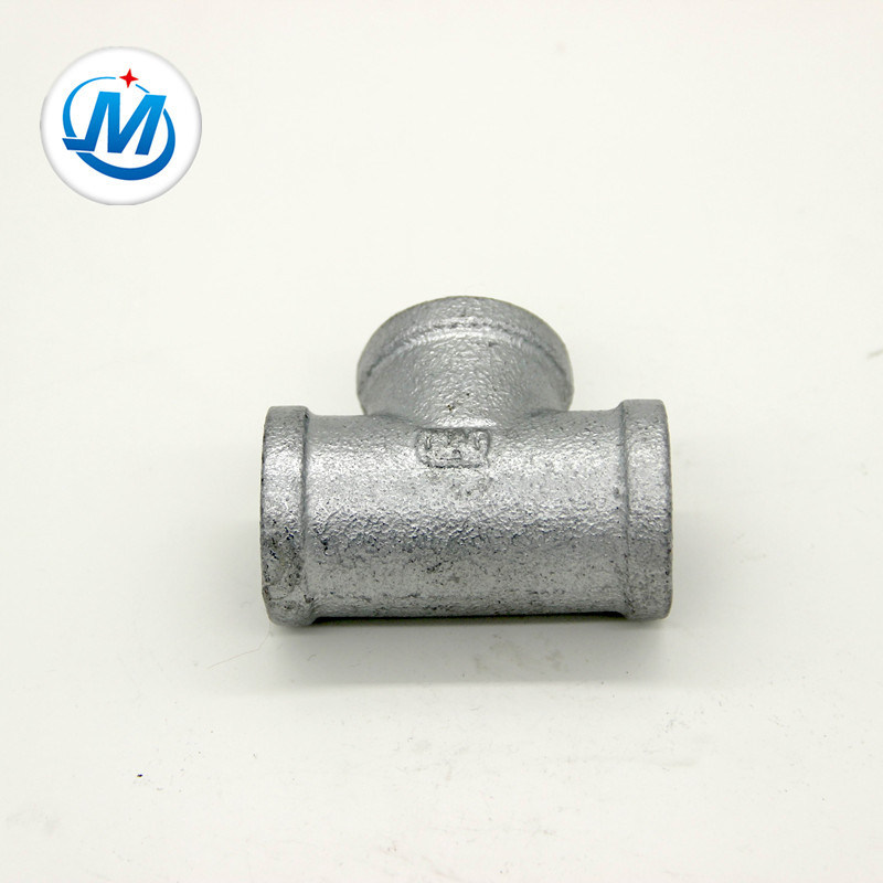 Black and Galvanized Casting Malleable Iron Tee